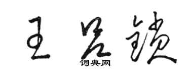 骆恒光王吕锁草书个性签名怎么写
