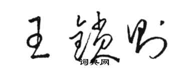 骆恒光王锁则草书个性签名怎么写