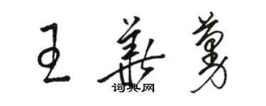 骆恒光王华蔓草书个性签名怎么写