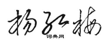 骆恒光杨红梅草书个性签名怎么写