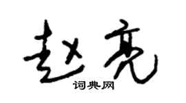 朱锡荣赵亮草书个性签名怎么写