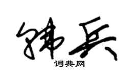 朱锡荣韩兵草书个性签名怎么写