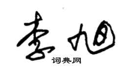 朱锡荣李旭草书个性签名怎么写