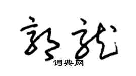 朱锡荣郭龙草书个性签名怎么写