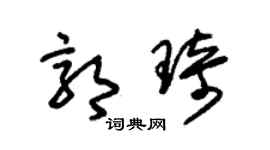 朱锡荣郭琦草书个性签名怎么写