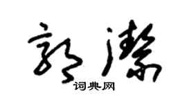 朱锡荣郭洁草书个性签名怎么写