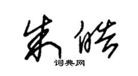 朱锡荣朱皓草书个性签名怎么写