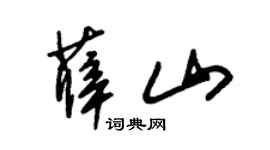 朱锡荣薛山草书个性签名怎么写