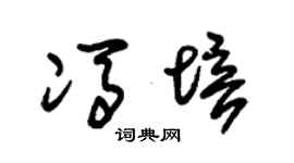 朱锡荣冯培草书个性签名怎么写