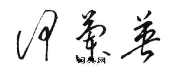 骆恒光何兰英草书个性签名怎么写