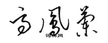 骆恒光高凤兰草书个性签名怎么写