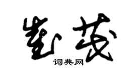 朱锡荣崔茂草书个性签名怎么写
