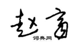 朱锡荣赵齐草书个性签名怎么写