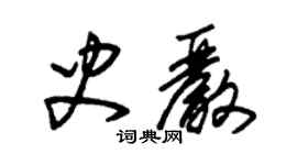 朱锡荣史严草书个性签名怎么写