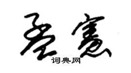 朱锡荣孟宪草书个性签名怎么写