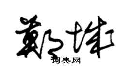 朱锡荣郑城草书个性签名怎么写