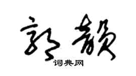 朱锡荣郭韵草书个性签名怎么写