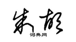 朱锡荣朱胡草书个性签名怎么写