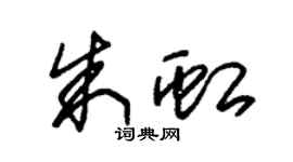 朱锡荣朱虹草书个性签名怎么写