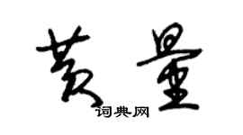 朱锡荣黄量草书个性签名怎么写