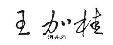 骆恒光王加桂草书个性签名怎么写