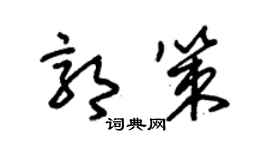 朱锡荣郭策草书个性签名怎么写