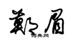 朱锡荣郑眉草书个性签名怎么写