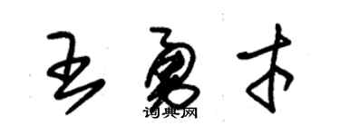 朱锡荣王勇才草书个性签名怎么写