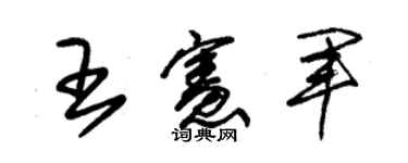 朱锡荣王宪军草书个性签名怎么写