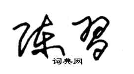 朱锡荣陈习草书个性签名怎么写