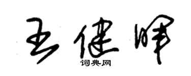 朱锡荣王健晖草书个性签名怎么写