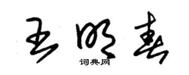 朱锡荣王明春草书个性签名怎么写