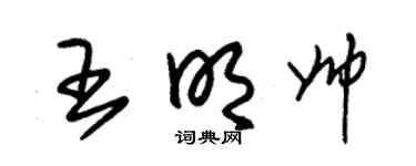 朱锡荣王明帅草书个性签名怎么写