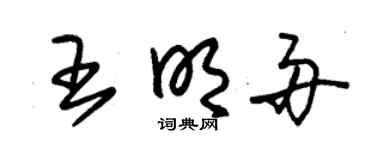 朱锡荣王明舟草书个性签名怎么写