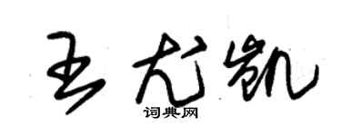 朱锡荣王尤凯草书个性签名怎么写