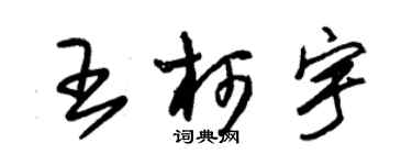 朱锡荣王柯宇草书个性签名怎么写