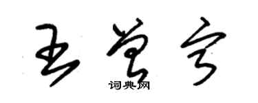 朱锡荣王曾宁草书个性签名怎么写