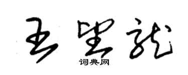 朱锡荣王望龙草书个性签名怎么写