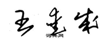 朱锡荣王爱成草书个性签名怎么写
