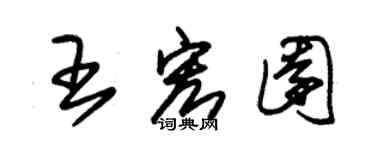朱锡荣王宏园草书个性签名怎么写
