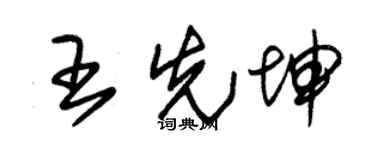 朱锡荣王先坤草书个性签名怎么写