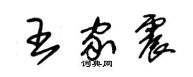 朱锡荣王家震草书个性签名怎么写