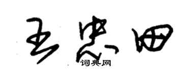 朱锡荣王忠田草书个性签名怎么写