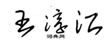 朱锡荣王淳江草书个性签名怎么写