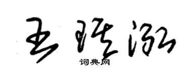 朱锡荣王琪泓草书个性签名怎么写