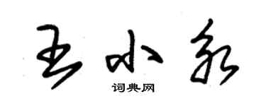 朱锡荣王小永草书个性签名怎么写