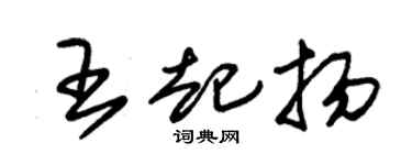 朱锡荣王起扬草书个性签名怎么写