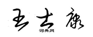 朱锡荣王士康草书个性签名怎么写