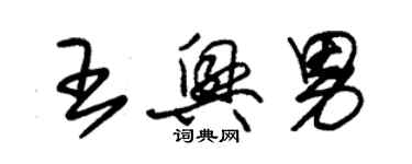 朱锡荣王兴男草书个性签名怎么写