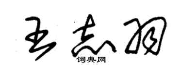 朱锡荣王志羽草书个性签名怎么写